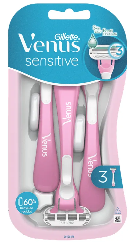 Produktas GILLETTE Venus Smooth Sensitive vienkartiniai skustuvai, 3 vnt. Paveikslėlis