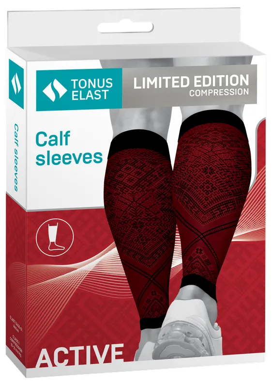 Produktas TONUS ELAST kompresinė, bordo/juoda, 4 dydžio blauzdų mova, 1 vnt. Paveikslėlis