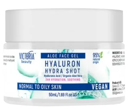 Produktas VICTORIA BEAUTY Hyaluron Hydra Shot drėkinantis normaliai ir riebiai odai veido kremas, 50 ml Paveikslėlis