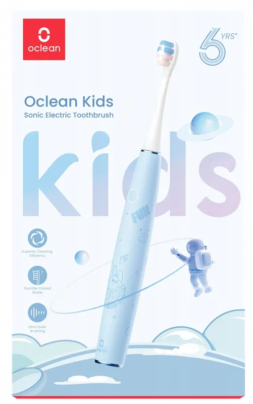 Produktas OCLEAN Electric Kids Blue elektrinis dantų šepetėlis, 1 vnt. Paveikslėlis