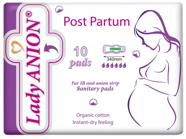 Produktas LADY ANION Post Partum higieniniai paketai, 10 vnt. Paveikslėlis