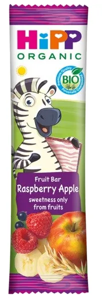 Produktas HIPP Organic Fruit Raspberry in Banana Apple batonėlis, 23 g Paveikslėlis
