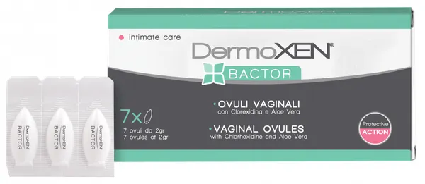 Produktas DERMOXEN Bactor ovulės, 7 vnt. Paveikslėlis