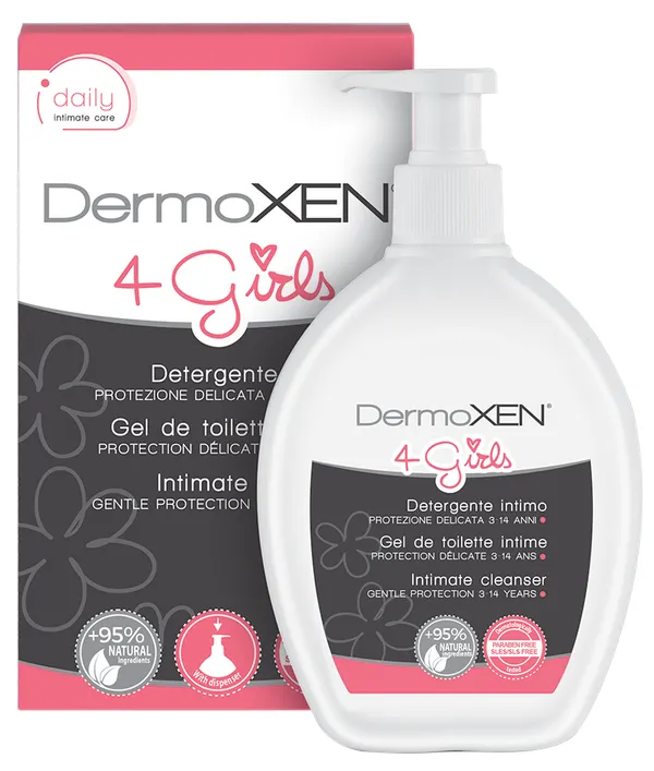 Produktas DERMOXEN 4 Girls intymios higienos gelis, 200 ml Paveikslėlis