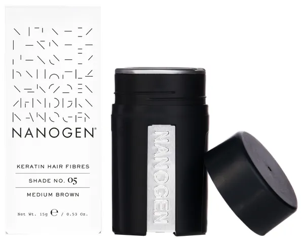 Produktas NANOGEN Keratin Medium Brown, apimties plaukams suteikianti plaukų pudra, 15 g Paveikslėlis