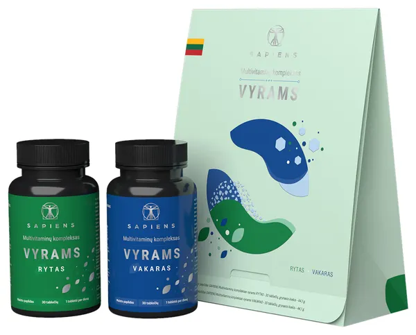 Produktas SAPIENS Multivitaminų Kompleksas Vyrams  tabletės, 60 vnt. Paveikslėlis