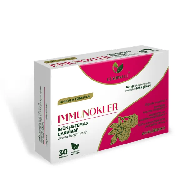 Produktas CLARIWELL Immunokler imunitetui kapsulės, 30 vnt. Paveikslėlis