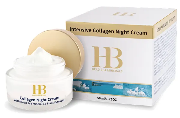 Produktas HEALTH&BEAUTY intensyvus naktinis su kolagenu veido kremas, 50 ml Paveikslėlis