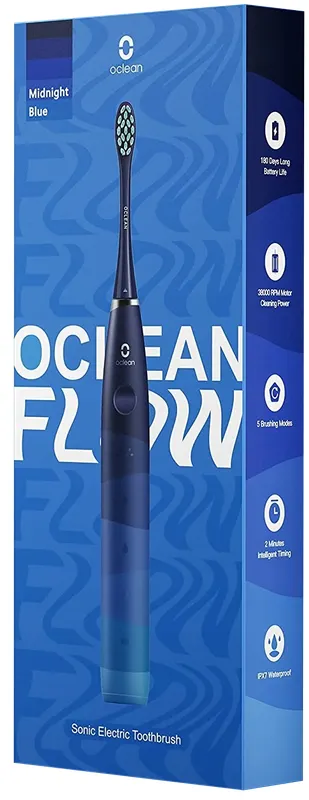Produktas OCLEAN Electric Flow Blue elektrinis dantų šepetėlis, 1 vnt. Paveikslėlis