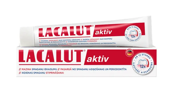 Produktas LACALUT Aktiv dantų pasta, 75 ml Paveikslėlis