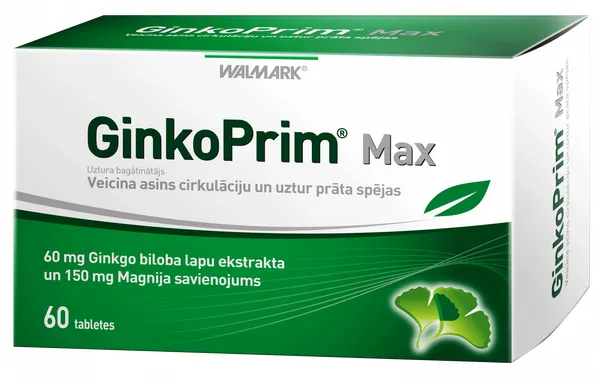 Produktas GINKOPRIM   40mg tabletės, 60 vnt. Paveikslėlis