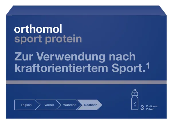 Produktas ORTHOMOL Sport Protein (40 g) milteliai, 3 vnt. Paveikslėlis