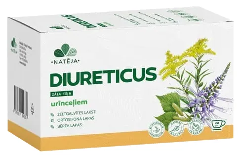 Produktas NATĒJA Diureticus arbatos maišeliai, 20 vnt. Paveikslėlis