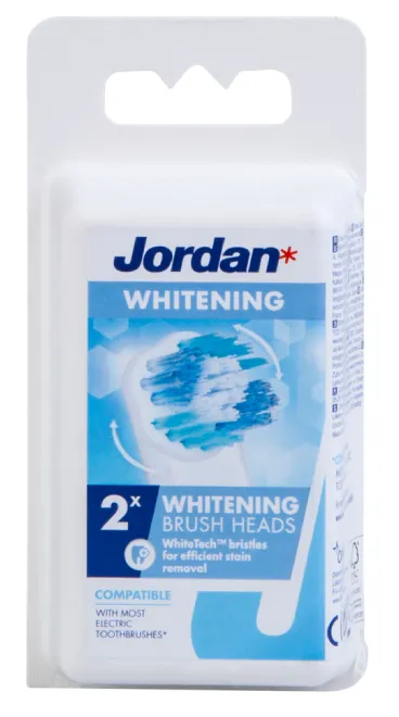 Produktas JORDAN Whitening elektrinių dantų šepetėlių galvutės, 2 vnt. Paveikslėlis
