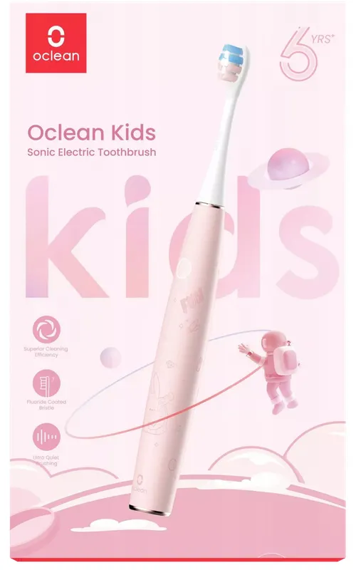 Produktas OCLEAN Electric Kids Pink elektrinis dantų šepetėlis, 1 vnt. Paveikslėlis