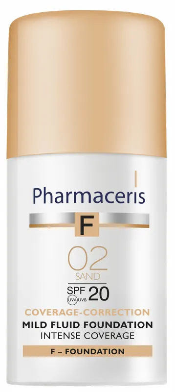 Produktas PHARMACERIS F Intense-Coverage 02 Sand SPF 20 makiažo pagrindas, 30 ml Paveikslėlis