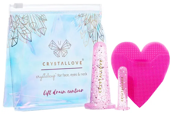 Produktas CRYSTALLOVE Face Cupping Set - Rose veido masažo rinkinys, 1 vnt. Paveikslėlis