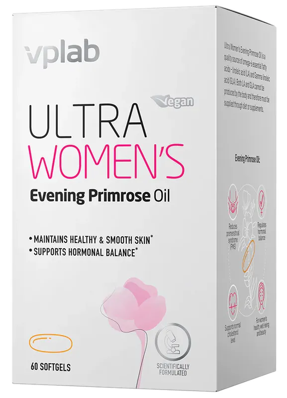 Produktas VPLAB Ultra Women's Evening Primrose minkštos gelio kapsulės, 60 vnt. Paveikslėlis