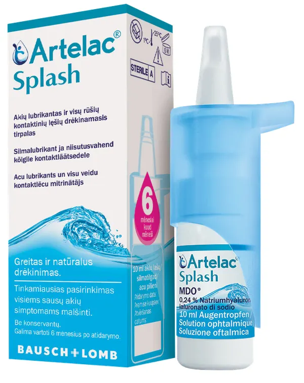 Produktas ARTELAC   ARTELAC SPLASH akių lašai, 10 ml Paveikslėlis
