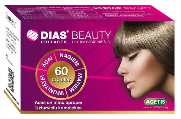 Produktas DIAS Beauty Collagen kolagenas, 60 vnt. Paveikslėlis