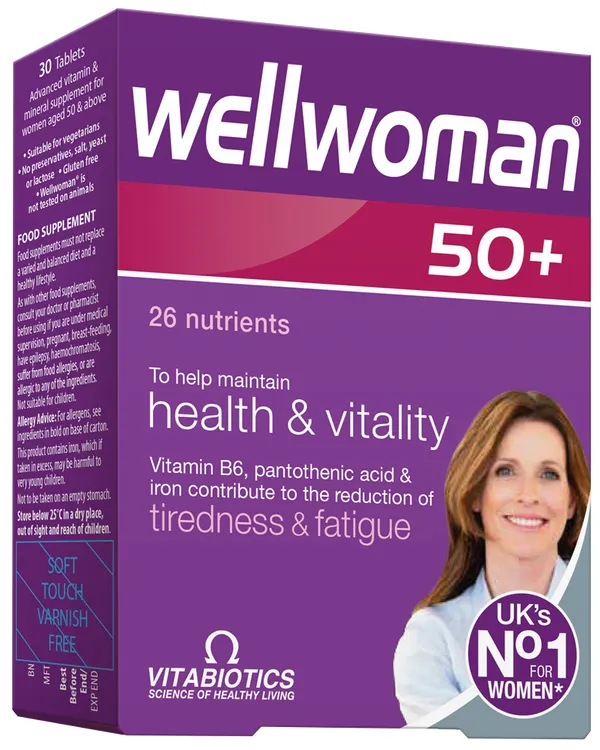 Produktas WELLWOMAN  50+ tabletės, 30 vnt. Paveikslėlis