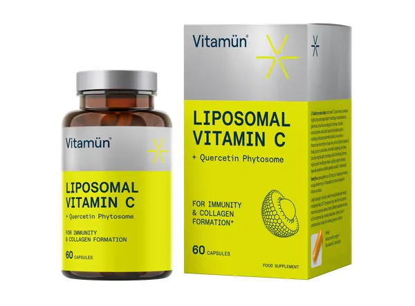 Produktas VITAMUN Liposomal Vitamin C + Quercetin Phytosome kapsulės, 60 vnt. Paveikslėlis
