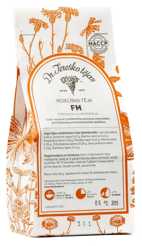 Produktas DR.TEREŠKO organizmo funkcijų palaikymui biri arbata, 60 g Paveikslėlis