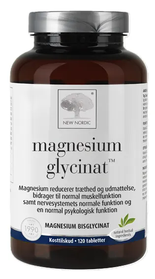 Produktas NEW NORDIC Magnio bisglicinatas tabletės, 120 vnt. Paveikslėlis