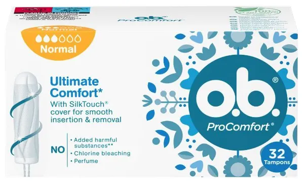 Produktas O.B. Ultimate Comfort Normal tamponai, 32 vnt. Paveikslėlis