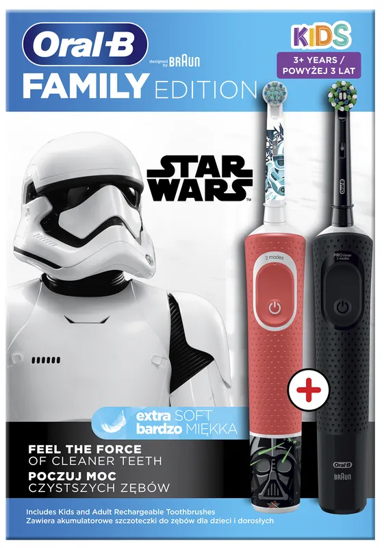 Produktas ORAL-B Star Wars KIDS elektrinių dantų šepetėlių rinkinys, 1 vnt. Paveikslėlis