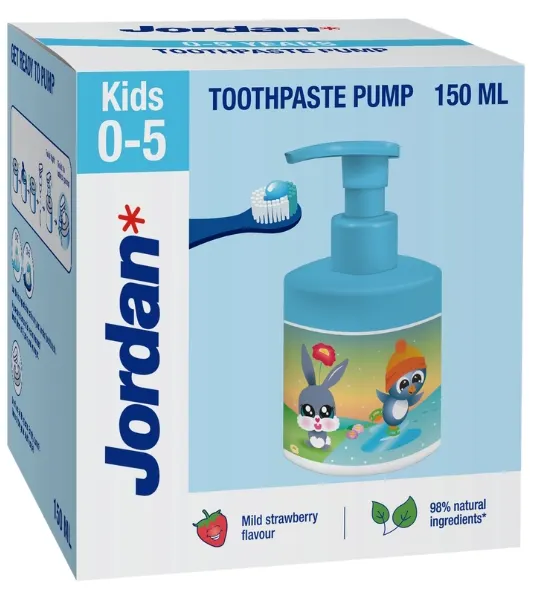 Produktas JORDAN Kids Pump (0-5) dantų pasta, 150 ml Paveikslėlis