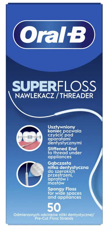 Produktas ORAL-B Super Floss dantų siūlas, 1 vnt. Paveikslėlis