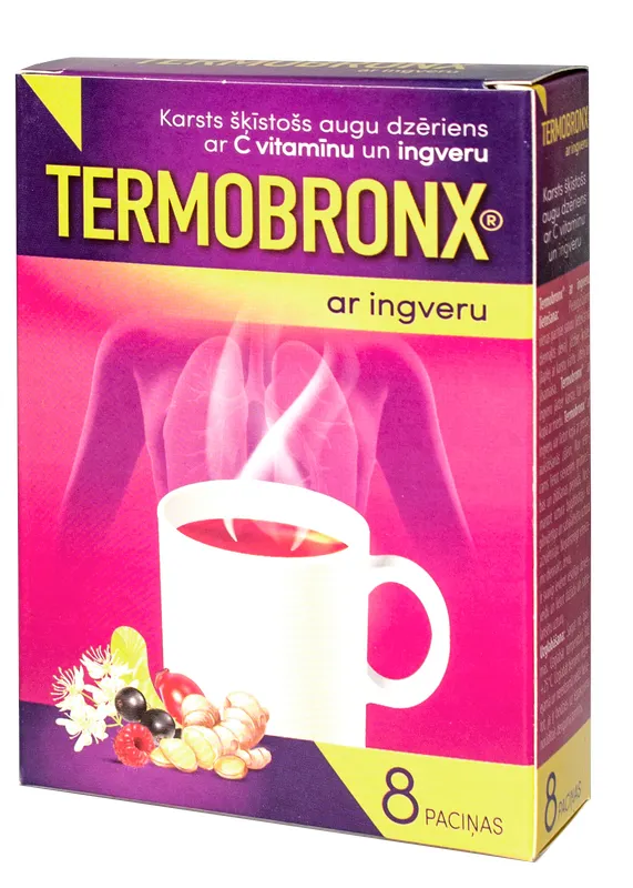 Produktas TERMOBRONX TERMOBRONX su imbieru karšti gėrimai, 8 vnt. Paveikslėlis