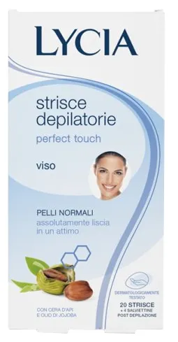 Produktas LYCIA Perfect Touch veido  depiliacinės vaško juostelės, 20 vnt. Paveikslėlis