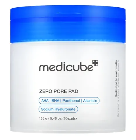 Produktas MEDICUBE Zero Pore Pad 2.0, švelniai eksfoliuojantys veido diskeliai, 70 vnt. Paveikslėlis