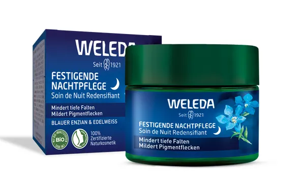 Produktas WELEDA Blue Gentian & Edelweiss Rejuvenating Night veido kremas, 40 ml Paveikslėlis