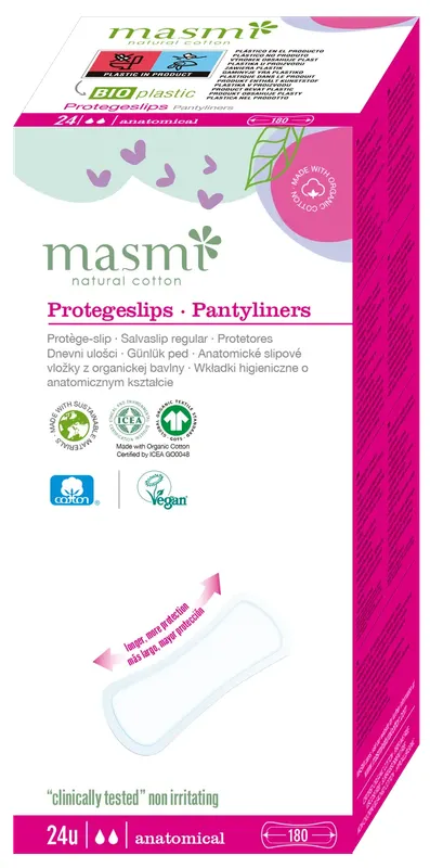 Produktas MASMI Organic Cotton Anatomical įklotai, 24 vnt. Paveikslėlis