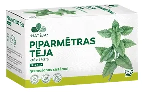 Produktas NATĒJA Mėtų Lapų arbatos maišeliai, 24 vnt. Paveikslėlis