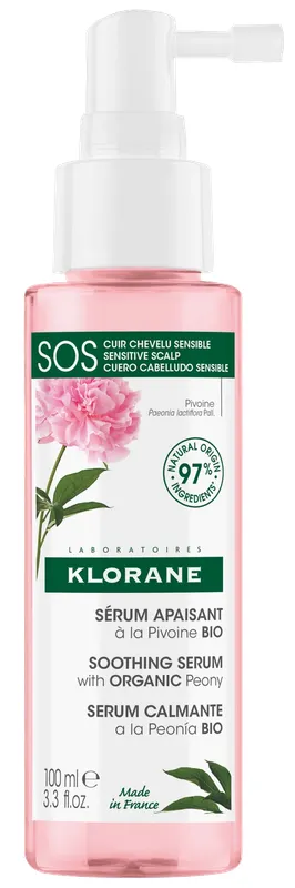 Produktas KLORANE su bijūnais jautriai galvos odai serumas, 100 ml Paveikslėlis