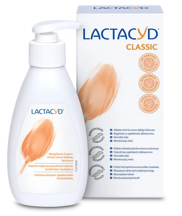 Produktas LACTACYD Classic intymios higienos gelis, 200 ml Paveikslėlis
