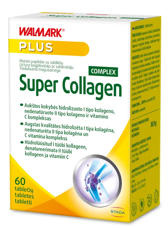 Produktas WALMARK   Super Collagen Complex kolagenas tabletės, 60 vnt. Paveikslėlis