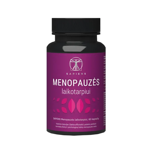 Produktas SAPIENS Menopauzės Laikotarpiui kapsulės, 60 vnt. Paveikslėlis