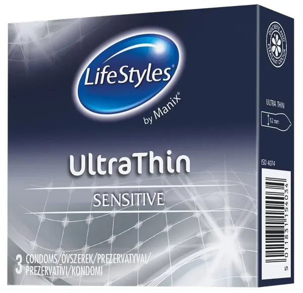Produktas LIFESTYLES Ultra Thin prezervatyvai, 3 vnt. Paveikslėlis