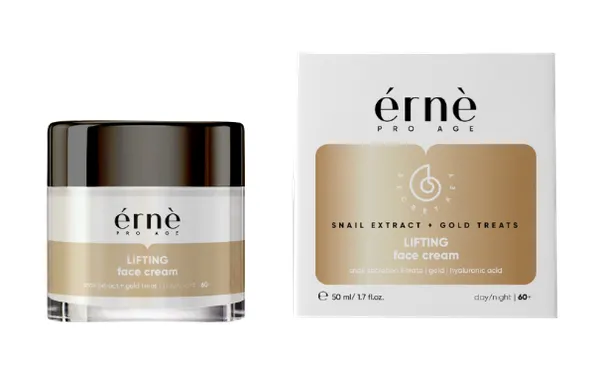 Produktas ERNE su sraigių ekstraktu ir aukso dalelėmis veido kremas, 50 ml Paveikslėlis