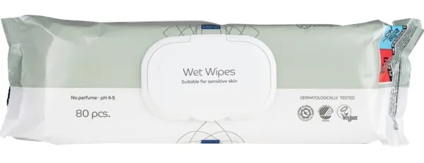 Produktas ABENA (su dangteliu) drėgnos servetėlės, 80 vnt. Paveikslėlis