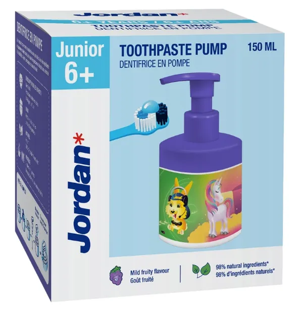 JORDAN Kids Pump (6-12) dantų pasta, 150 ml