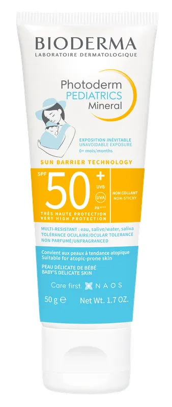 Produktas BIODERMA  Photoderm SPF 50+ kūdikiams skirtas apsauginis kremas nuo saulės, 50 g Paveikslėlis