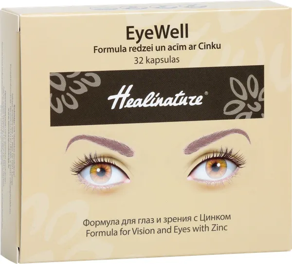 Produktas HEALINATURE  EyeWell kapsulės, 32 vnt. Paveikslėlis