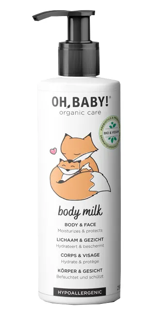 Produktas OH, BABY! drėkinantis, maitinantis kūno pienelis, 250 ml Paveikslėlis