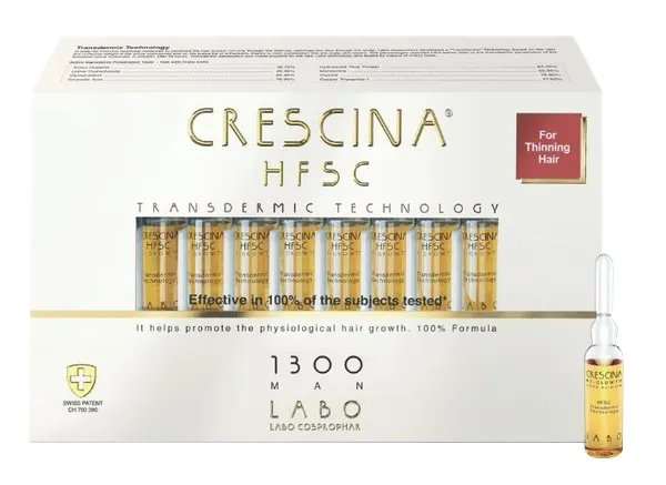 Produktas CRESCINA Transdermic 1300 Man ampulės, 20 vnt. Paveikslėlis